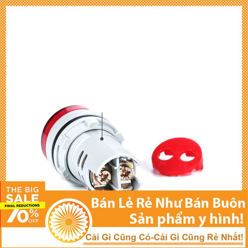 Đèn Báo Điện Áp Xoay Chiều AD16-22DSV Thế 60-500V 22mm Màu Đỏ