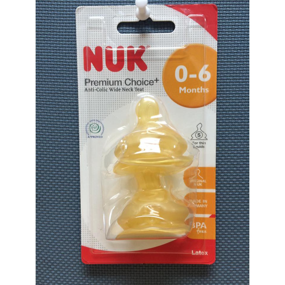 Bộ 2 núm ti Nuk Premium Choice cao su