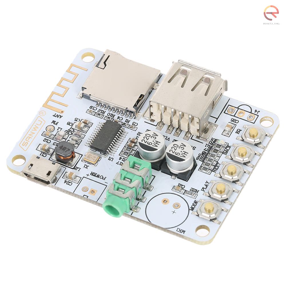 USB DC 5V Bluetooth 2.1 Audio Receiver Board Wireless Stereo Music Module with TF Card Slot