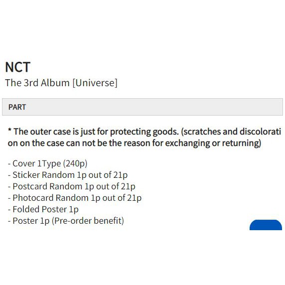 Album NCT 2021 - Universe + Quà 1 ảnh khổ A5 hình bias (ghi chú tên bias khi đặt hàng)