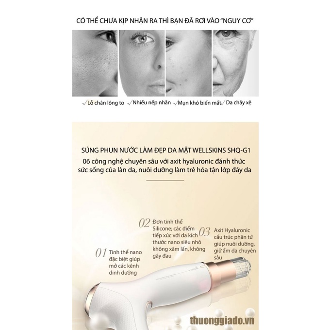 Máy làm đẹp da mặt WellSkins (SHQ-G1), lấy lại làn da đàn hồi, trẻ trung