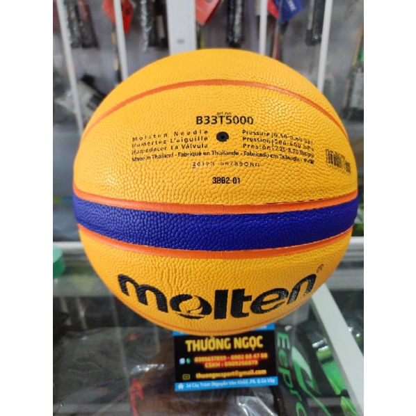 BÓNG RỔ DA MOLTEN 3x3 B33T5000 HÀNG CHÍNH HÃNG