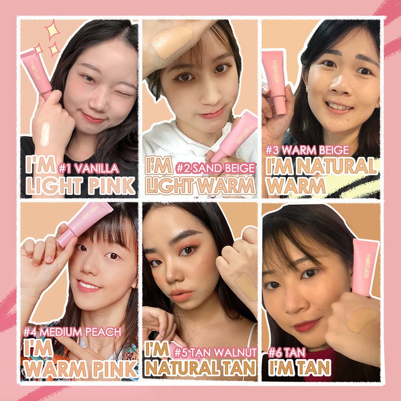 ⭐Ready Stock⭐♣♙[Hàng mới về] Kem nền PINKFLASH trang điểm lâu trôi nhẹ nhàng tiện dụng | BigBuy360 - bigbuy360.vn