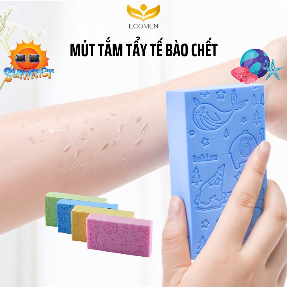 Mút tắm Kỳ Ghét Hàn Quốc Siêu Mềm Mại Tẩy Da Chết Tạo Bọt Bảo Vệ Da Nhiều Màu Dễ Thương CAMISA
