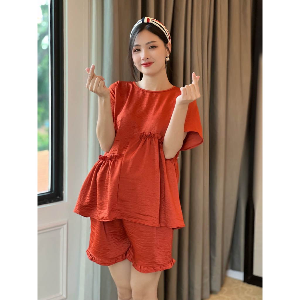 Bộ bầu đùi mặc nhà mùa hè nhẹ mát