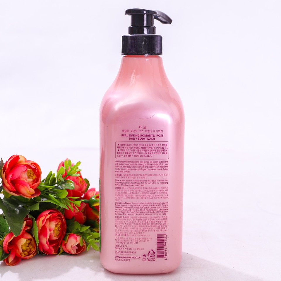 Sữa tắm Hoa Hồng Dưỡng Da Dabo Romantic Rose Daily Body Wash 750ml - HÀN QUỐC CHÍNH HÃNG