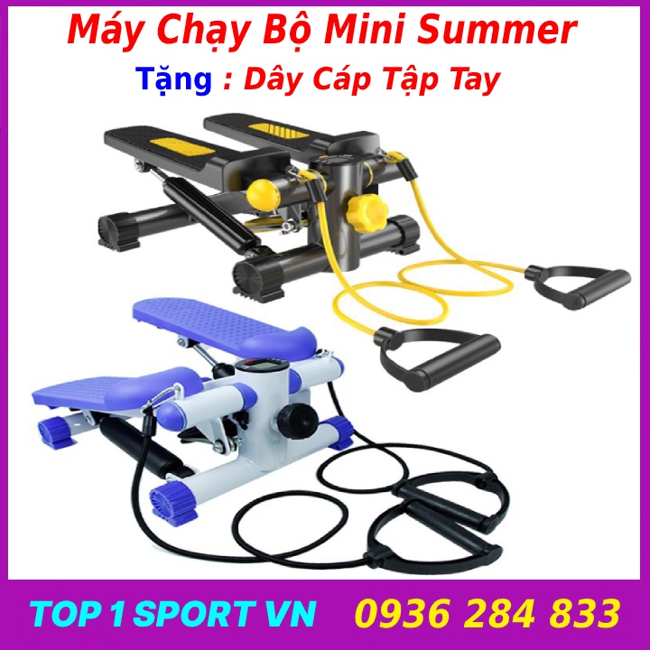 Máy chạy bộ - FREESHIP - Máy chạy bộ MINI STEPPER phiên bản PREMIUM tặng kèm bàn xoay eo + dây cáp tập tay
