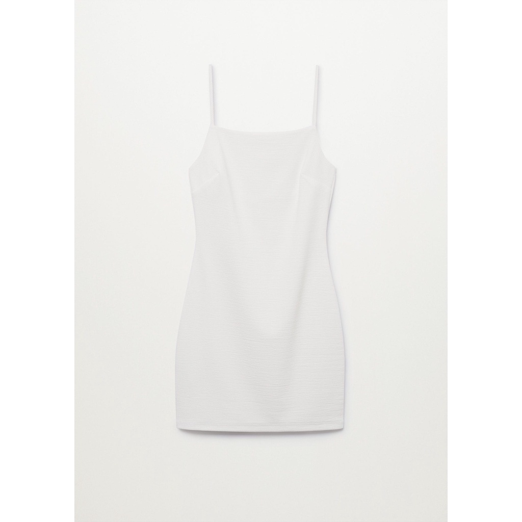 Đầm hai dây thun trắng hai lớp có gân Body 2021 MNG 17090183 - MS363