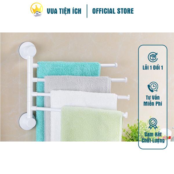 Giá Treo Khăn Nhà Tắm 5 Nhánh Xoay 180 Độ Dán Tường Tiện Lợi - Hàng Nội Địa Loại 1