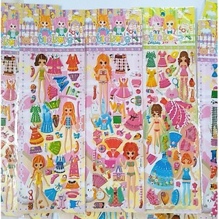 xoaistore-Sticker hình dán nổi trang trí hình búp bê