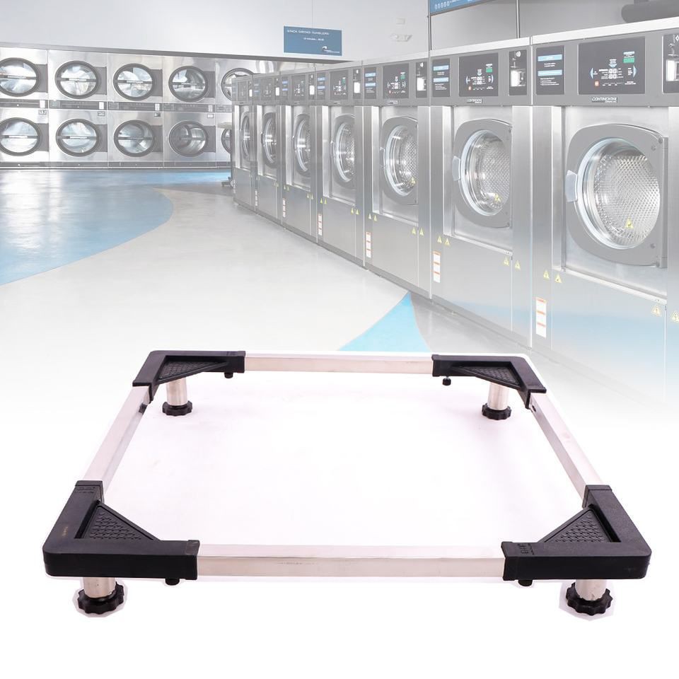 Giá đỡ máy giặt, tủ lạnh chống ẩm khung inox cao cấp (Tăng giảm 4 chiều)