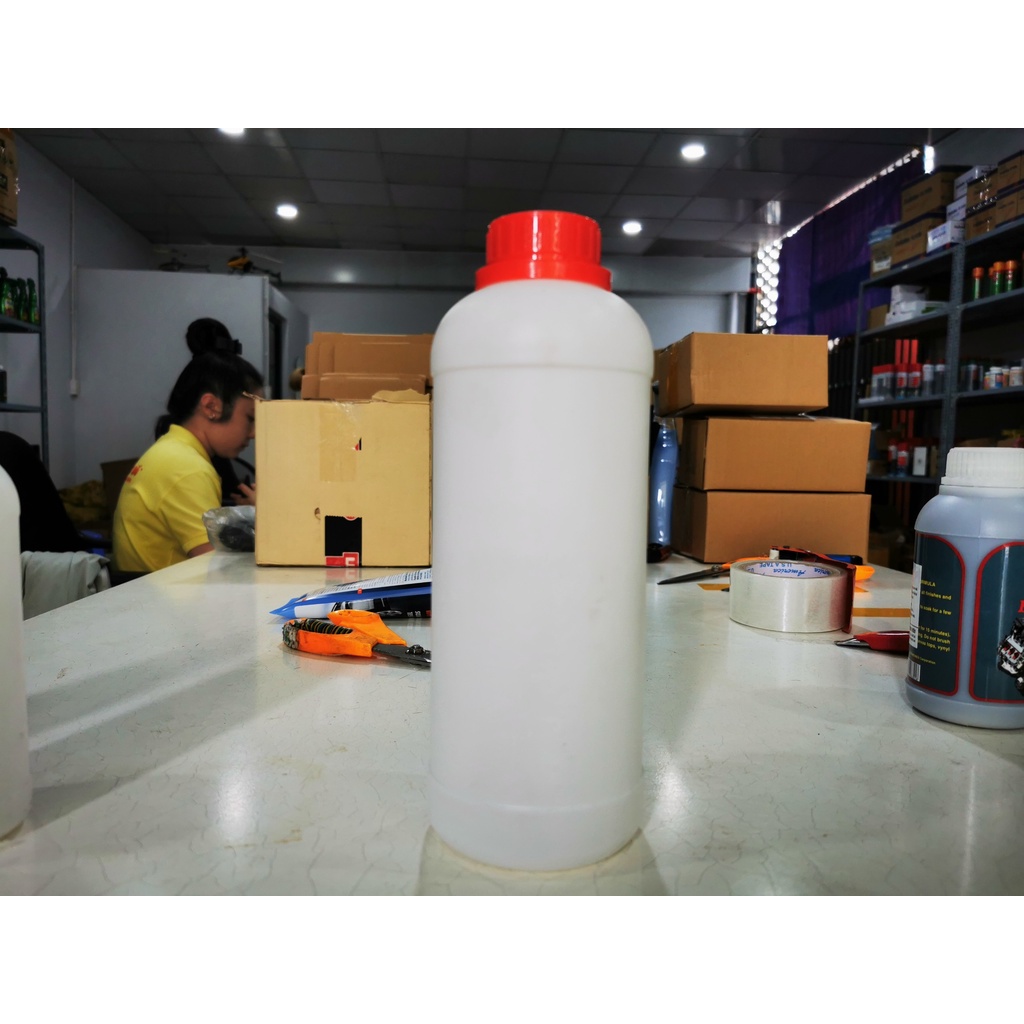 Bình Nhựa HDPE Trắng Nắp Vặn 250ml 500ml 1000ml Loại dày ,Bình Chứa Chất Lòng Hóa Chất