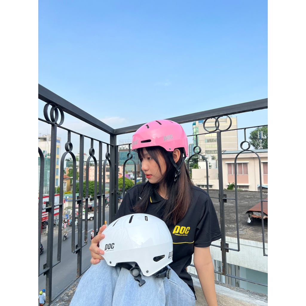 NÓN POC P05 HỒNG BÓNG HÀNG CHÍNH HÃNG 100% BẢO HÀNH MIỄN PHÍ