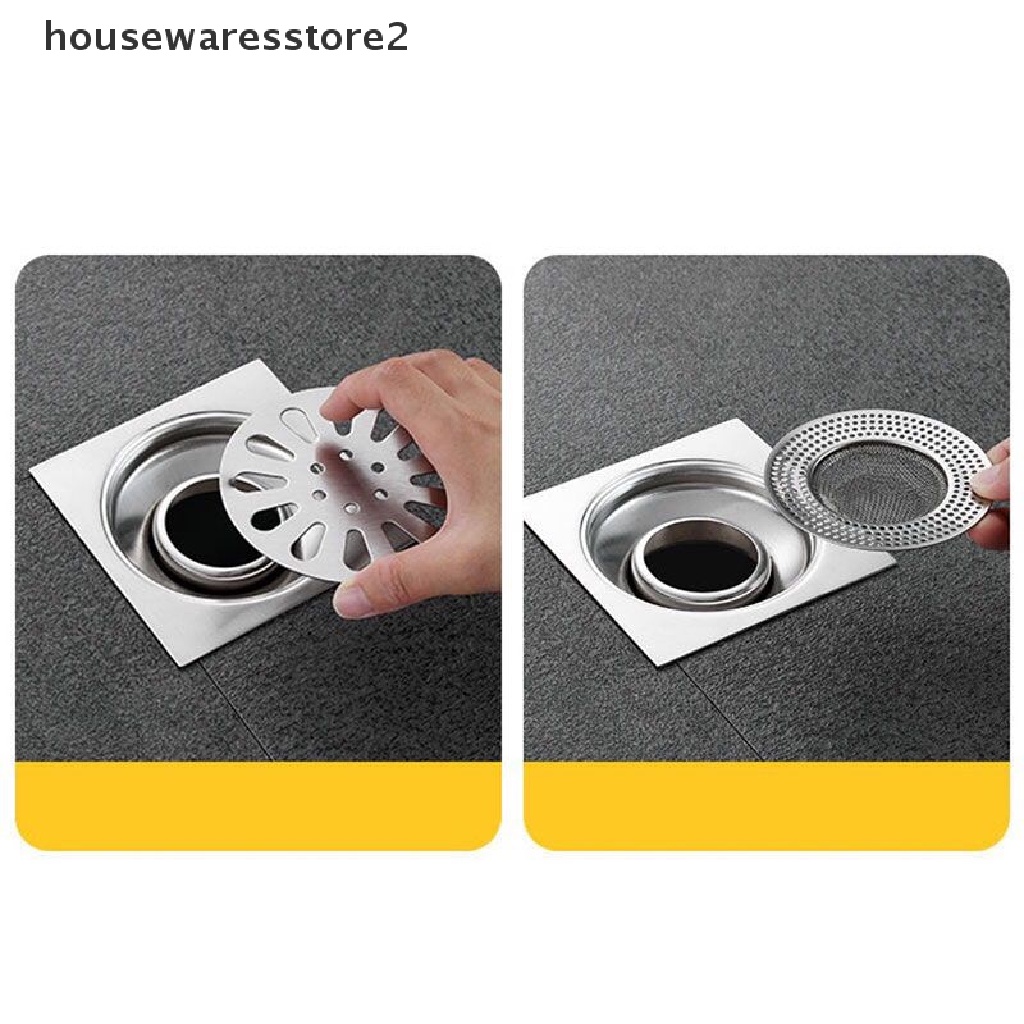 Bộ 2 Lưới Lọc Cống Thoát Nước Sàn Nhà Tắm / Nhà Bếp Bằng Thép Không Gỉ