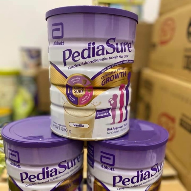 (Date 4/23) Sữa Pediasure Úc vị vani hộp 850g