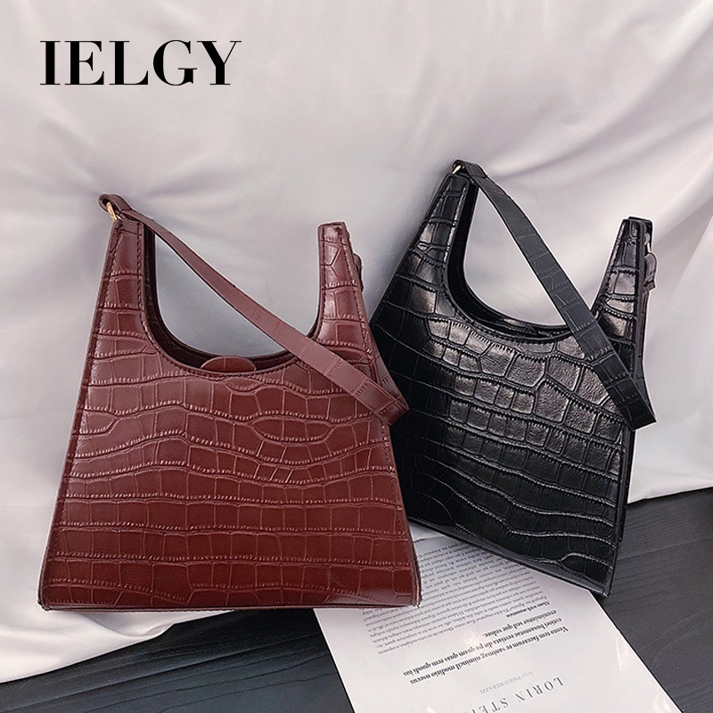 IELGY Túi đeo vai IELGY nhỏ nhắn vân da cá sấu thời trang