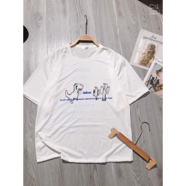 Áo Phông SADBOIZ SADTAGRAM Form Rộng, Áo Thun Tay Lỡ Nam Nữ Unisex Phong Cách Hàn Quốc Họa Tiết Khủng Long