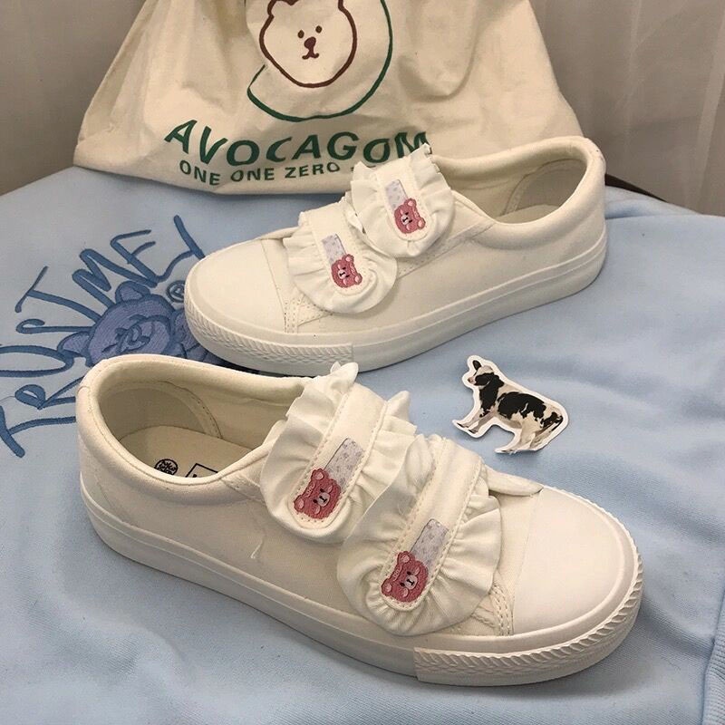 Giày thể thao IELGY vải canvas thời trang phong cách Hàn Quốc cho nữ