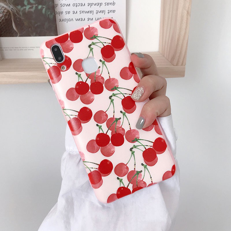 Ốp iphone dẻo họa tiết quả cherry xinh xắn cho 11/11pro/11promax/x/xr/xsmax/6/7/8/plus/splus/12 pro max/13 pro max-a41c