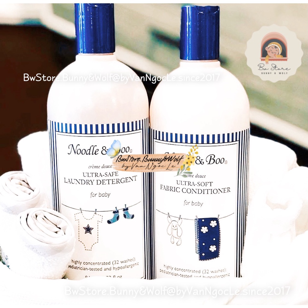 Nước Giặt Xả Cao Câp Dịu Nhẹ Noodle &amp; Boo Mỹ Chai 946ml [ Hàng Air - BW Store ]
