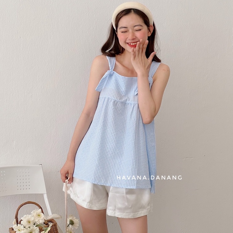 Set áo babydoll, áo chất đũi xốp kèm quần short