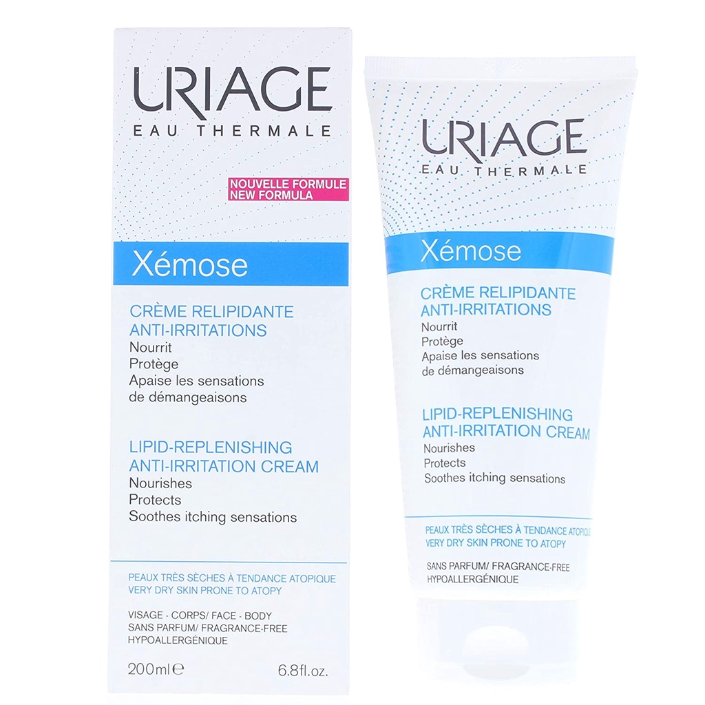 Kem bổ sung lipid chống kích ứng cho da rất khô Uriage Xemose Anti-Irritation Cream 200ml