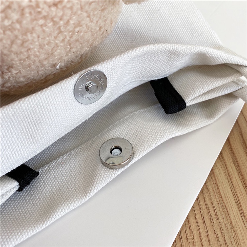 Túi xách ONUOBAO vải bố in hình gấu thời trang Hàn Quốc cho nữ