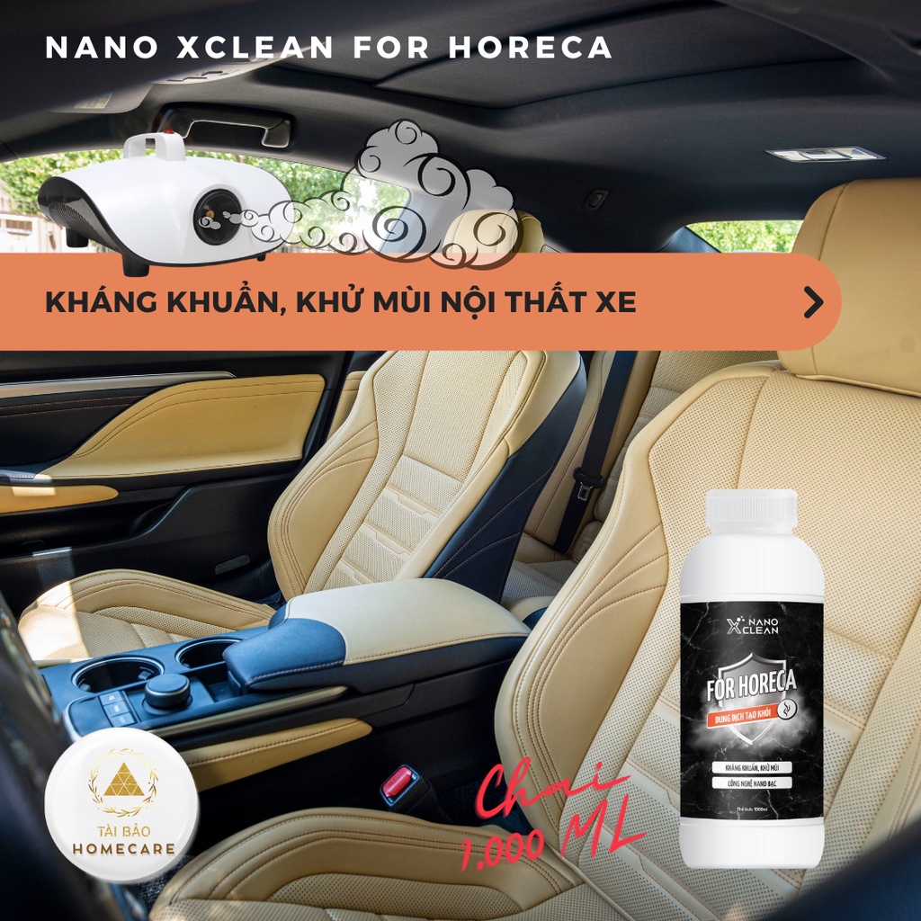 Nano bạc, dung dịch khử mùi, khử khuẩn nano xclean for horeca AHTC - Hàng chính hãng, chai 1L