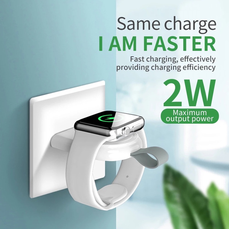 Đế Sạc Nhanh Không Dây USB C 2W Cho Đồng Hồ Thông Minh IWatch 7 6 SE 5 4 / Mini