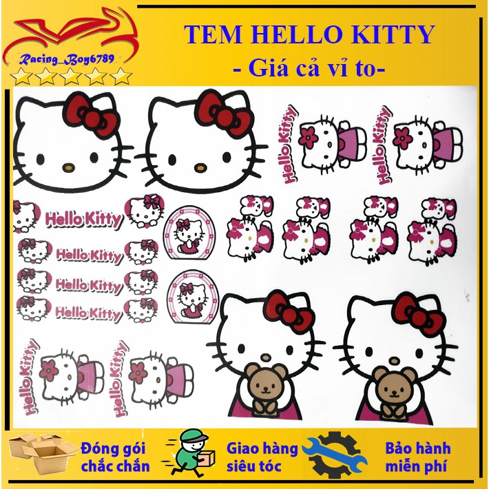 Tem Sticker đề can Hello Kitty