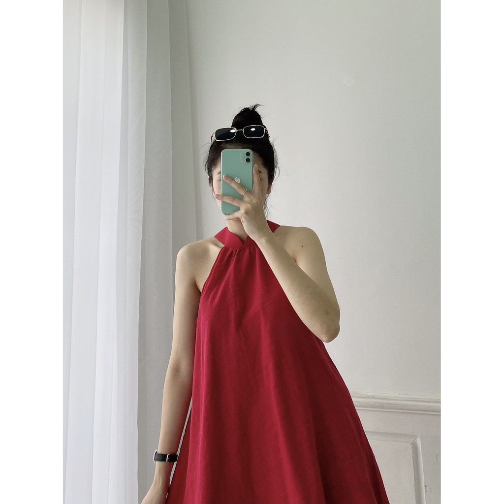 YU CHERRY | Đầm cổ yếm nữ cổ tàu Yem Dress YD123