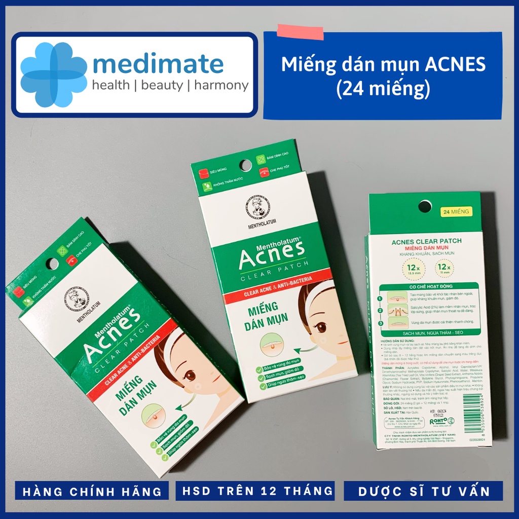 Miếng dán mụn Acnes (24 miếng)