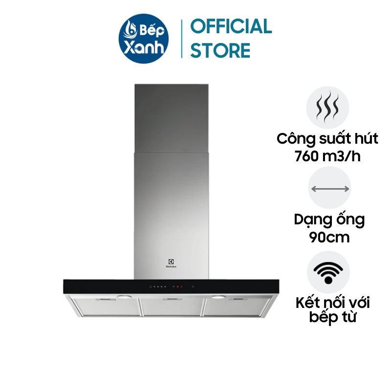 [FREESHIP HCM] Máy Hút Mùi Áp Tường Electrolux LFT769X - 90 cm - Kết Nối Bếp Từ Hob2Hood