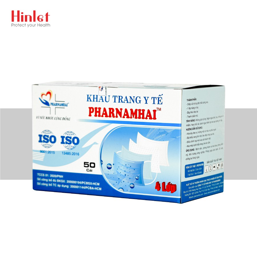 Khẩu trang y tế kháng khuẩn Pharnamhai khẩu trang không dệt