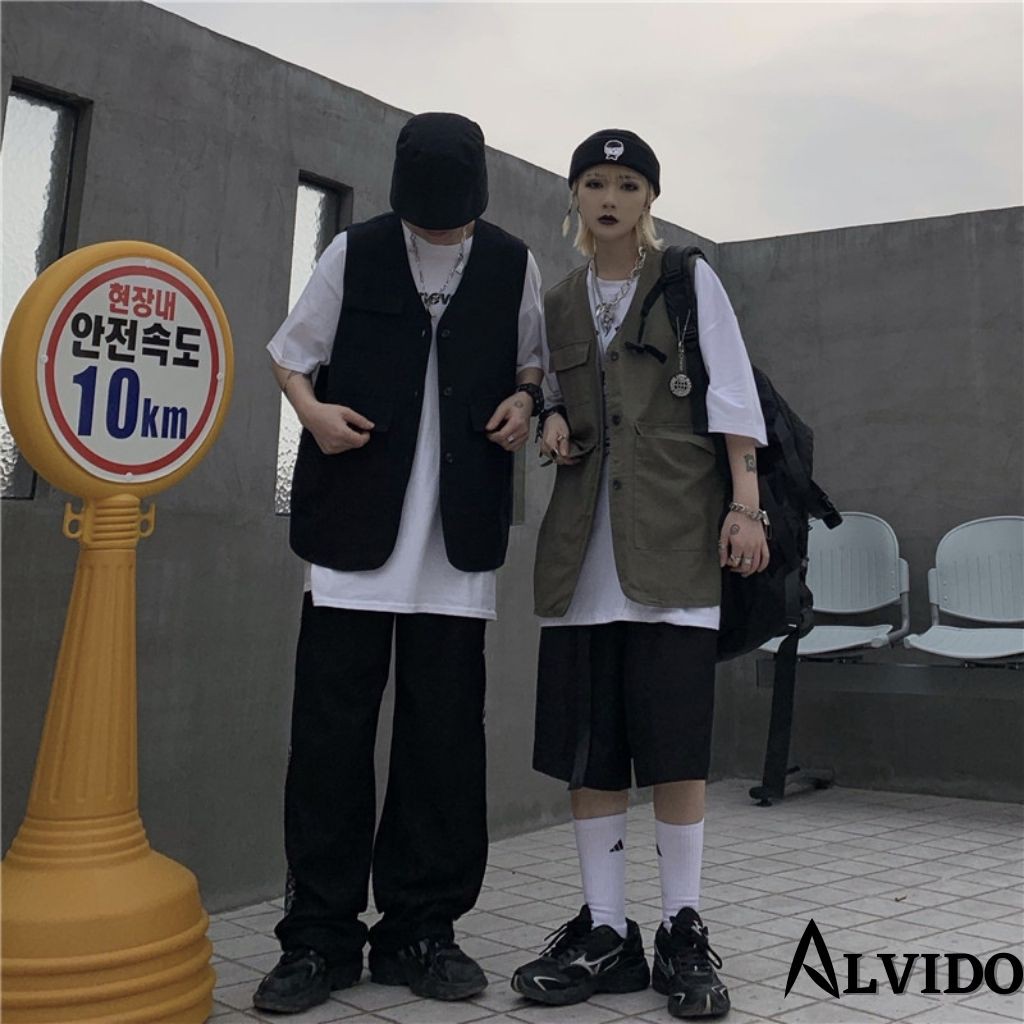Áo gile ALVIDO unisex form rộng Gile Basic Tea nam nữ oversize phong cách ulzzang GL21