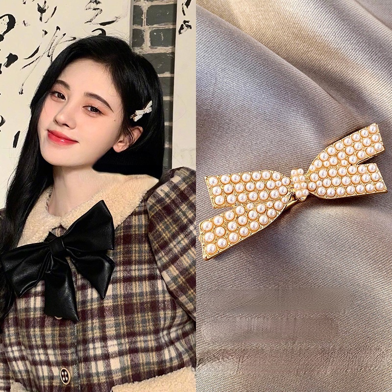 Kẹp Tóc Nữ Đính Ngọc Trai Kiểu Dáng Tinh Tế Phong Cách Hàn Quốc