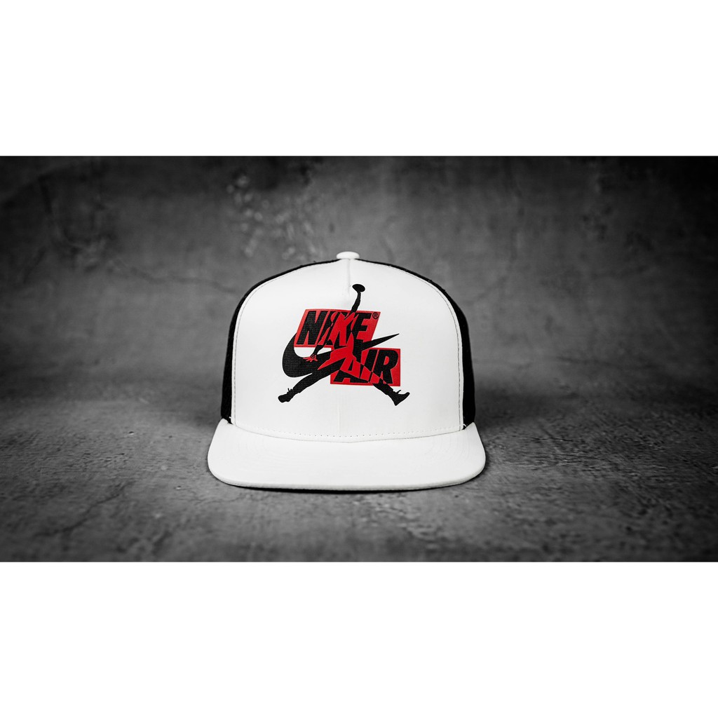 [Mũ Thời Trang] Mũ Dù Thể Thao Snapback Trắng Đen