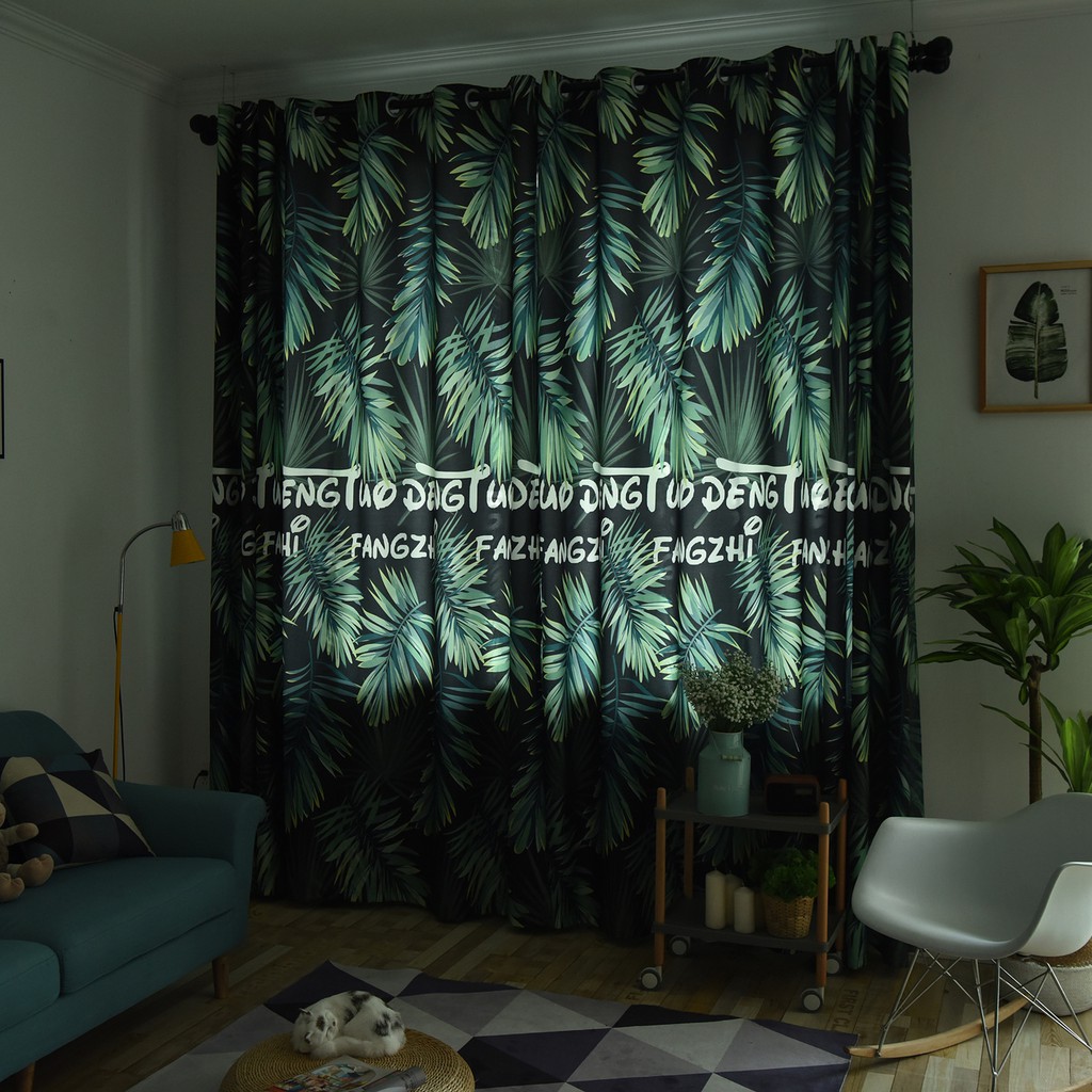 Rèm Cửa Họa Tiết Rừng Mưa Kích Thước 1m X 2.6m