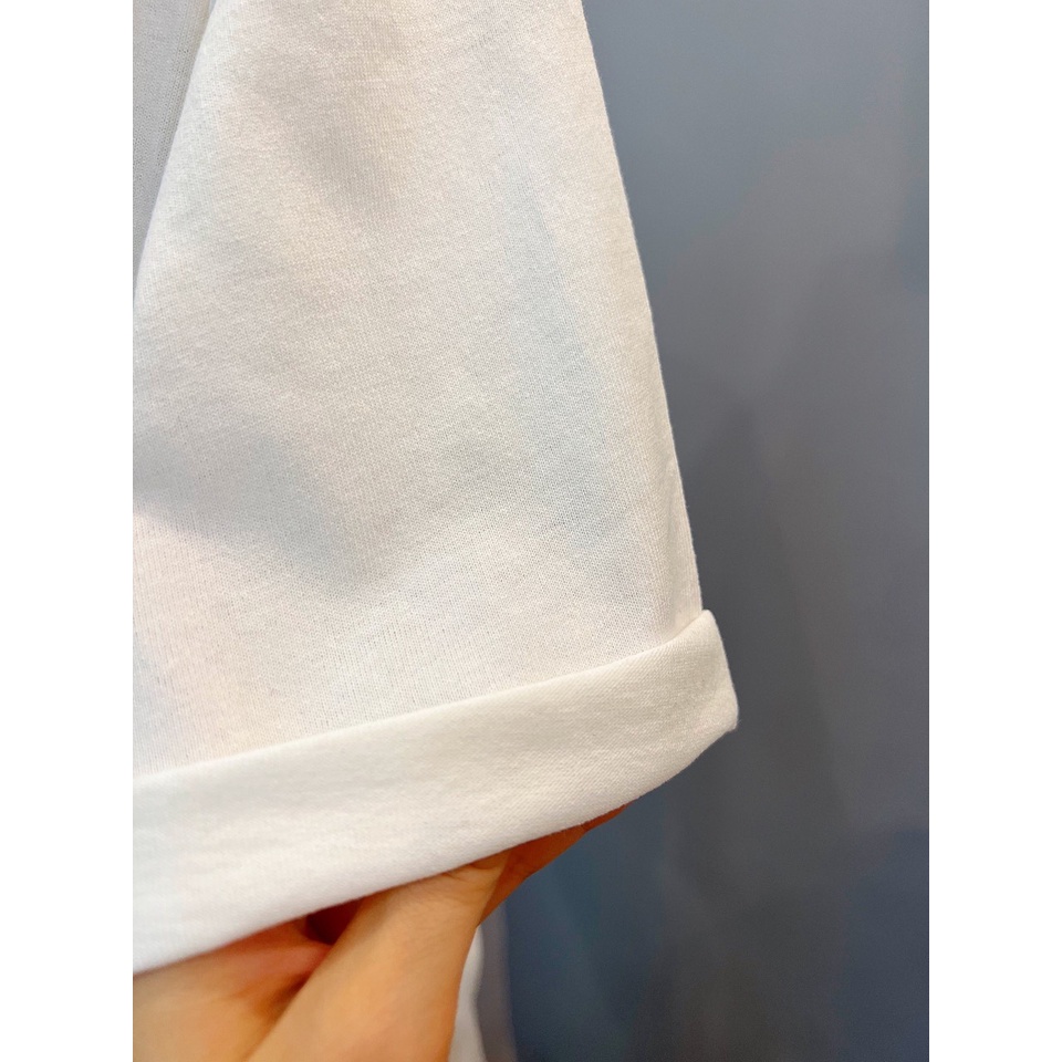 Áo thun nữ trơn form rộng tay lỡ 3158 cotton khô mịn dáng dài mặc giấu quần