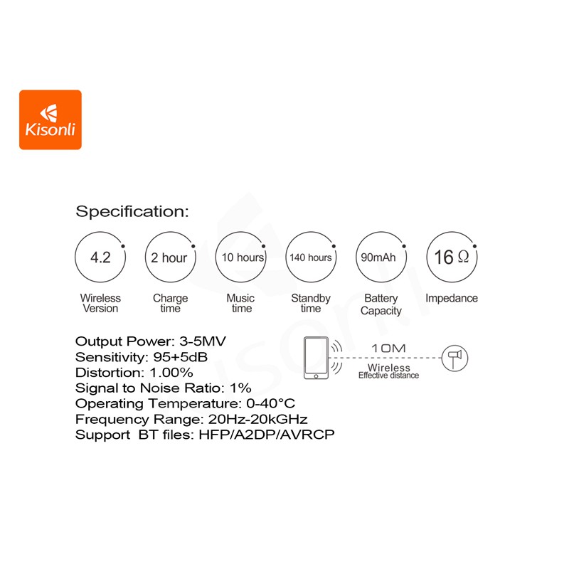 [Mã 2404EL10K giảm 10K đơn 20K] Tai nghe bluetooth thể thao Kisonli KX-3 Bass mạnh - thiết kế nam châm 2 đầu (đen)