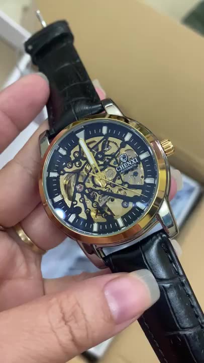 Đồng hồ cơ nam Chenxi 8812  automatic, đồng hồ cơ dây da lộ cơ nam mặt kính sapphire,Đồng hồ cơ nam sang chenxi | BigBuy360 - bigbuy360.vn