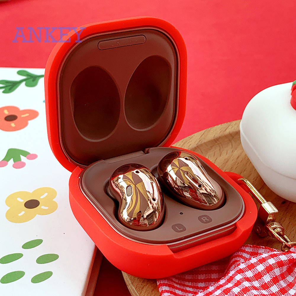 Case for Samsung Galaxy Buds Live / Buds Pro / Buds2 Vỏ bọc bảo vệ hộp sạc tai nghe không dây có vòng móc khóa