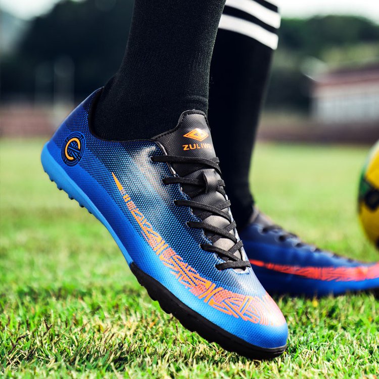 Giày Bốt Da PU Bóng Đá Mũi Tròn Cột Dây Đế Bằng Gót Cao Su Chống Trượt Chân Tiện Dụng In Assassin 15