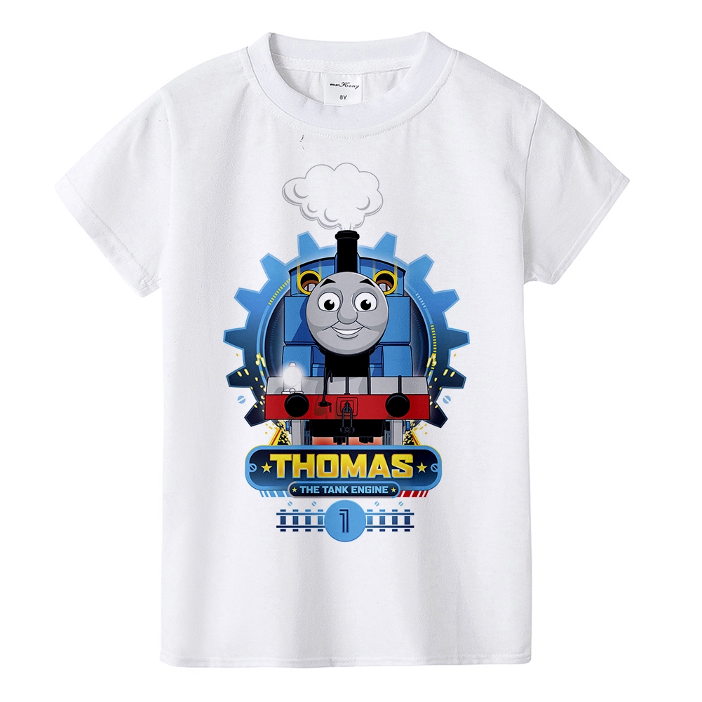 Áo Thun In Hình Hoạt Hình Thomas & Friends Thời Trang Mùa Hè Cho Bé Trai