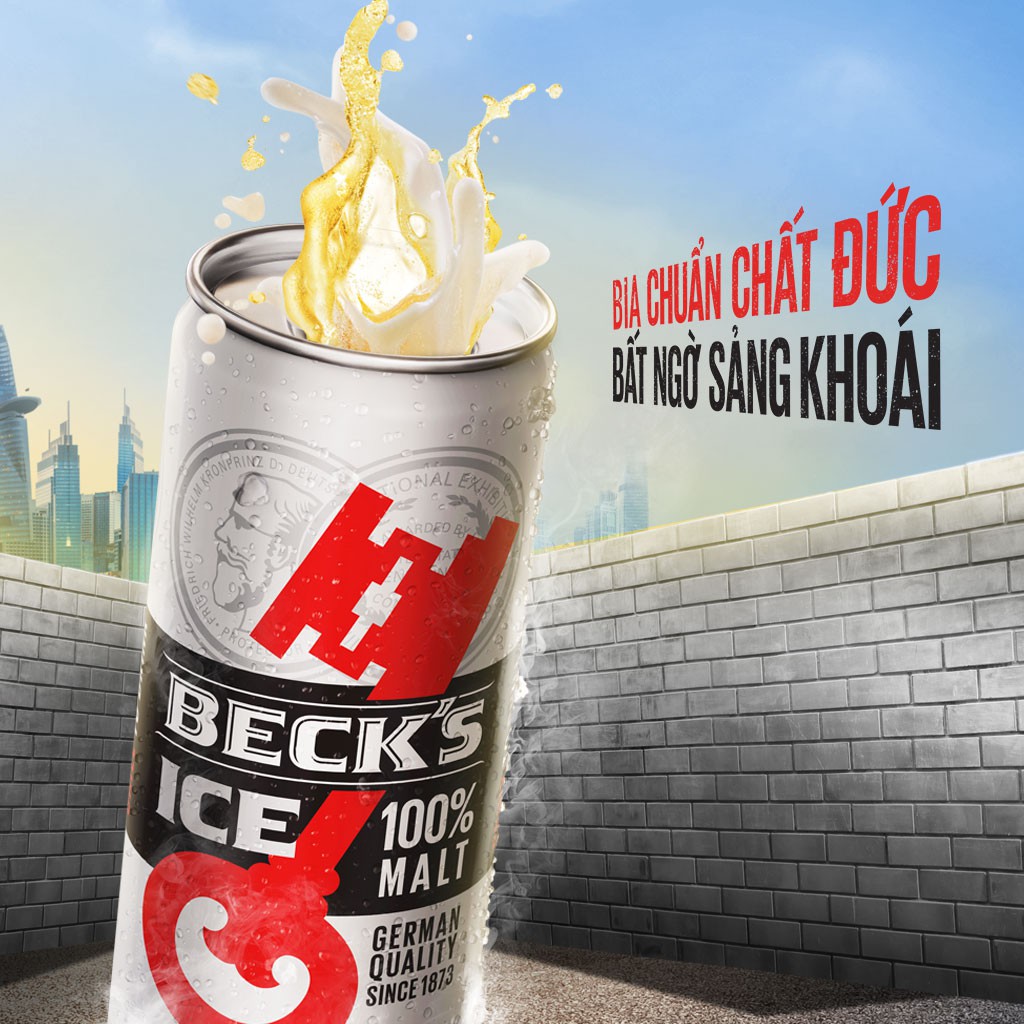 Đà Nẵng King Wines – Bia BECK'S ICE CAN 330ml – Thùng 24 lon