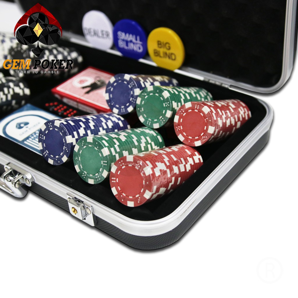 VALI 300 CHIP POKER NHỰA CAO CẤP KHÔNG SỐ