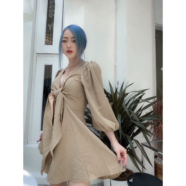 Đầm cột nơ Valey