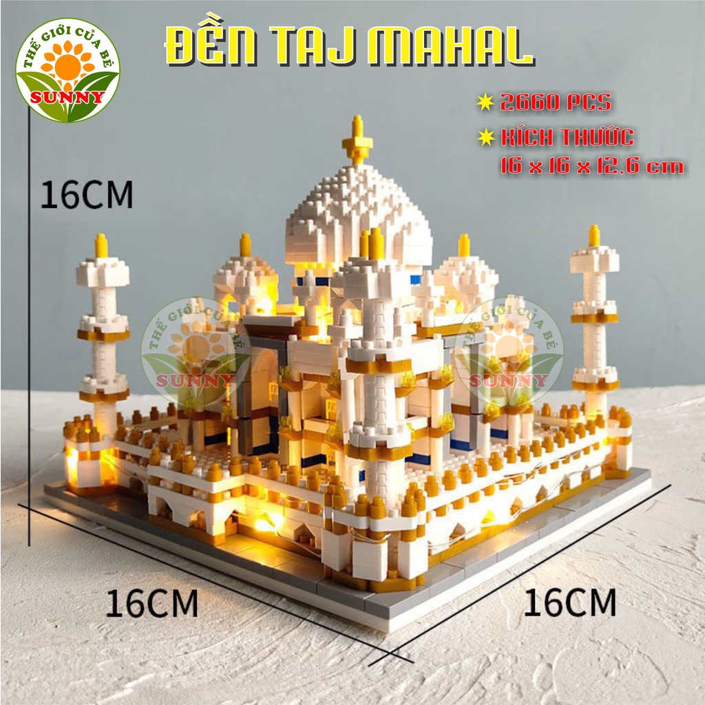 Đồ chơi lắp ráp hình đền Taj Mahal  rèn luyện thông minh - Đồ chơi trẻ em thú vị - Sunny