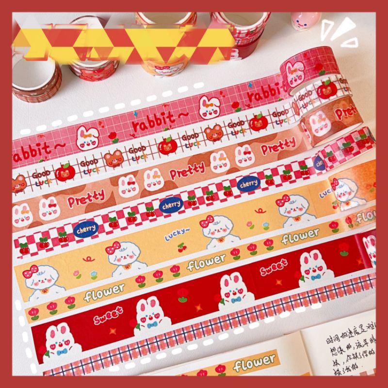 Set 5 cuộn băng dính washi tape trang trí sổ