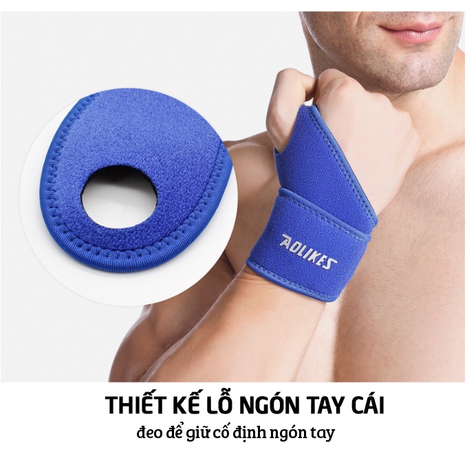 Băng quấn cổ tay bảo vệ khớp cổ tay tập gym yoga chơi thể thao phiên bản 2023 chính hãng Aolikes